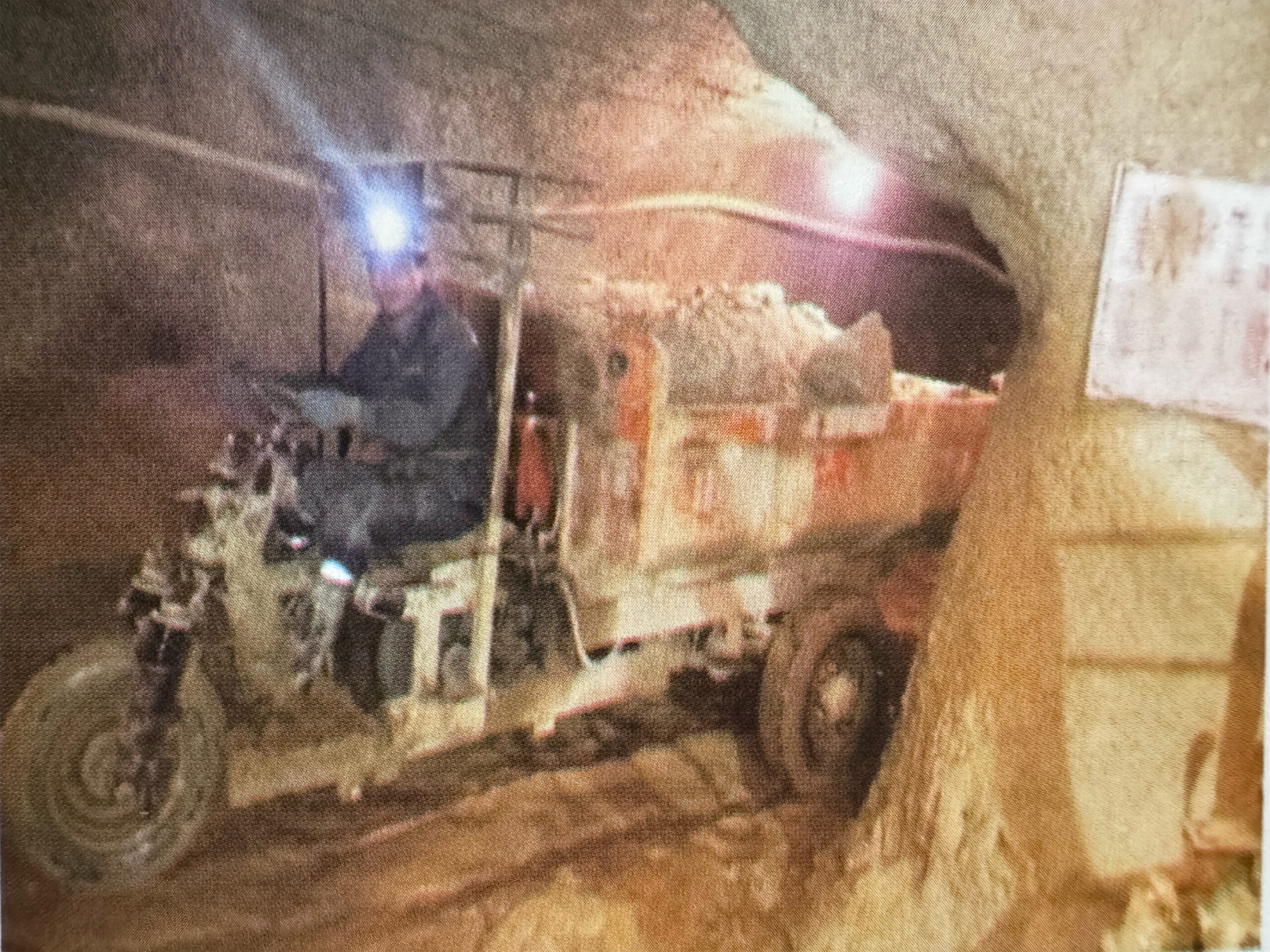 mining four-wheeled vehicle site plane