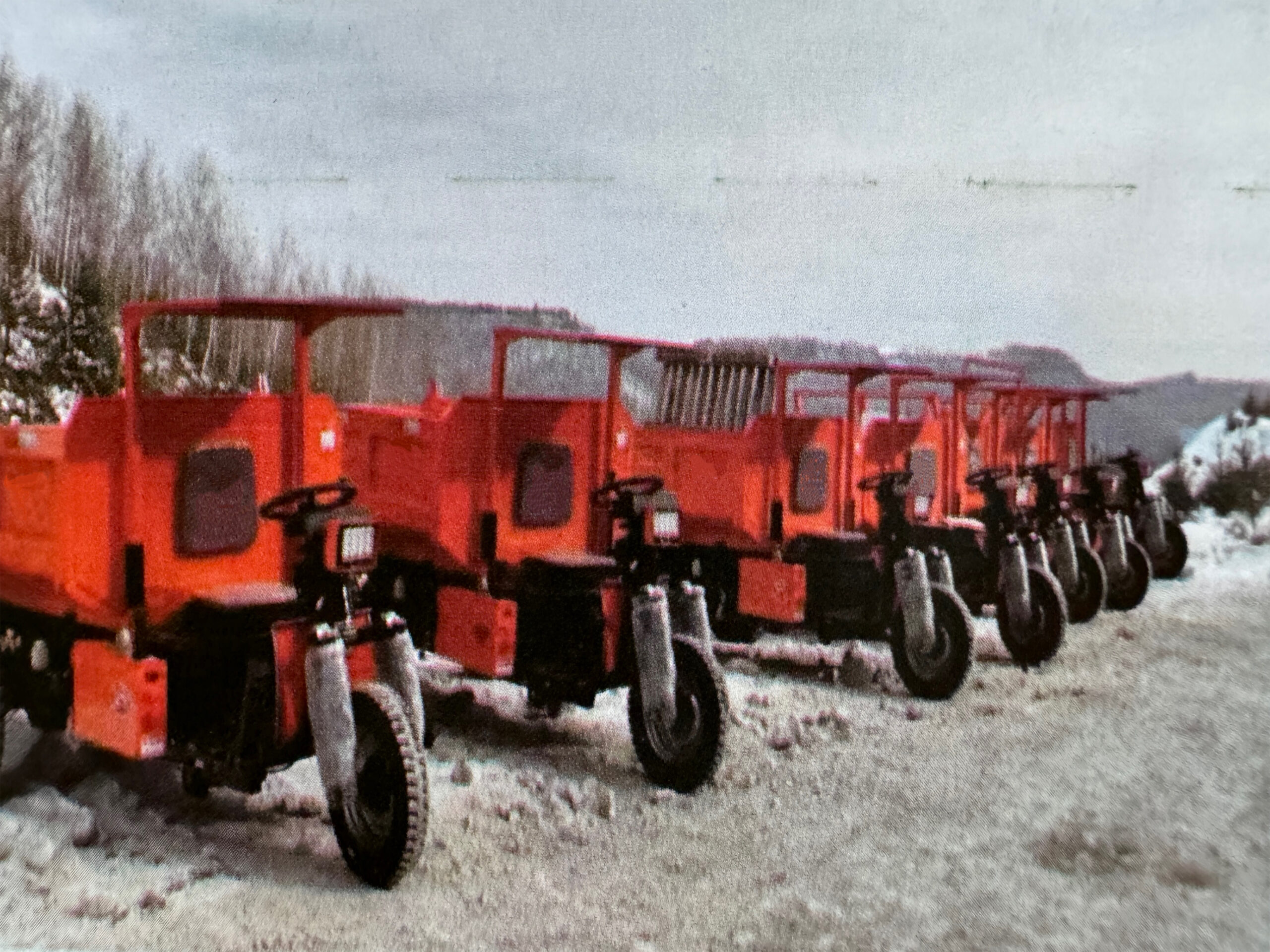 mining four-wheeled vehicle site plane