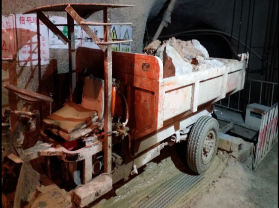 mining four-wheeled vehicle site plane